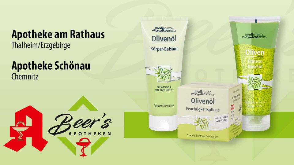 Medipharma Cosmetics Produkte, Olivenöl, Rosè, Hyaluron & Sonne