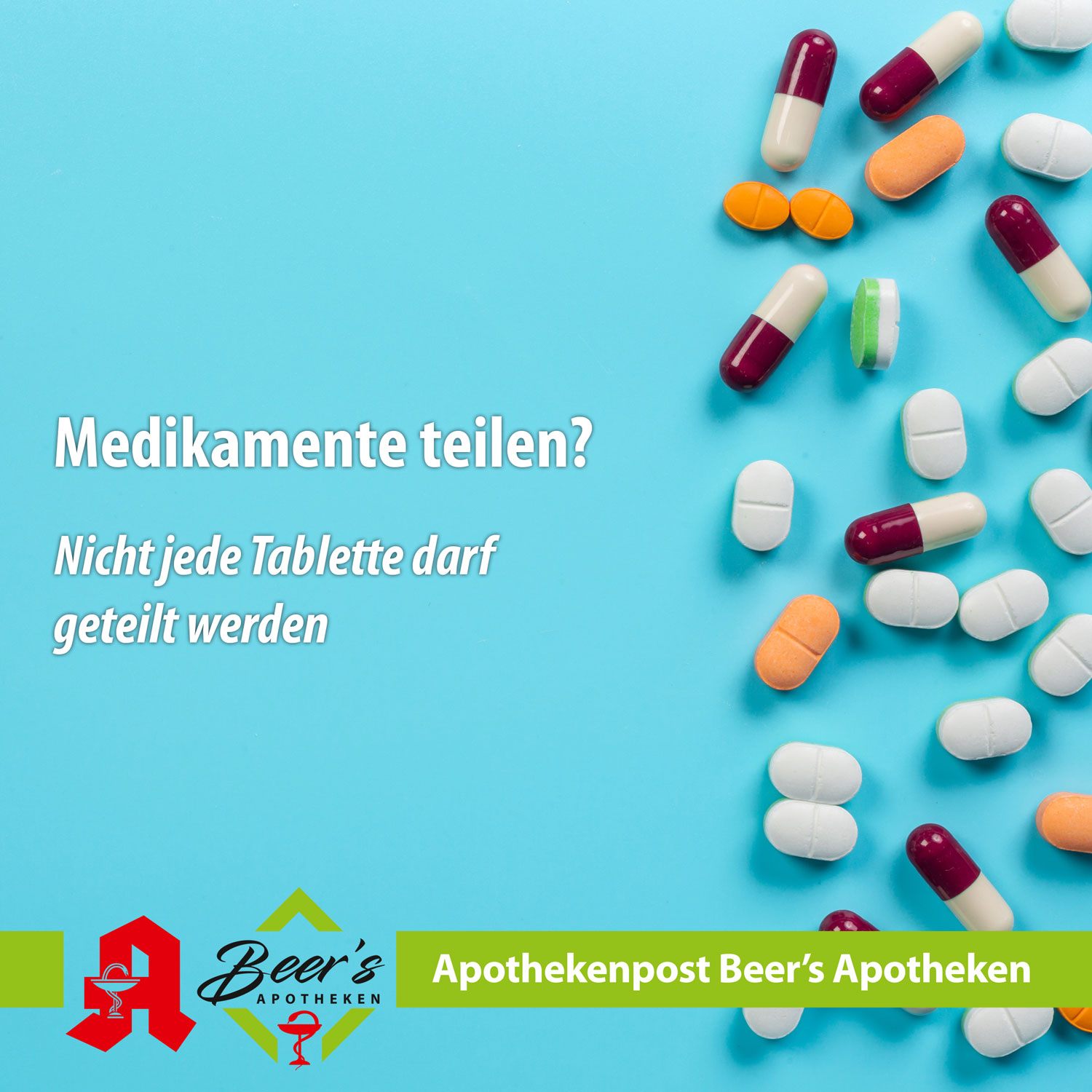 Nicht jede Tablette darf geteilt werden