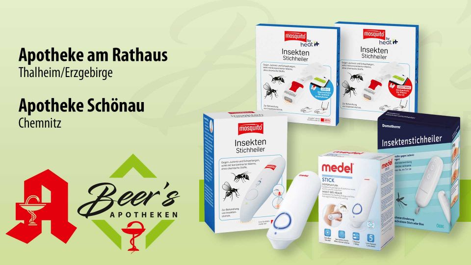 Insektenstichheiler, verfügbares Produktsortiment