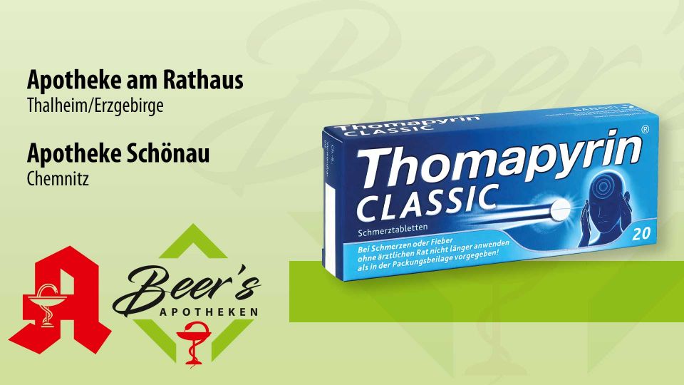 Thomapyrin® CLASSIC Schmerztabletten, 20 Stück