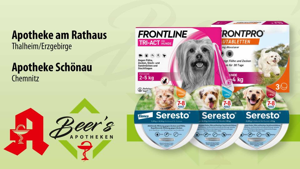 Floh- & Zeckenschutz für Hund & Katz, Spot ons, Halsbänder, Tabletten