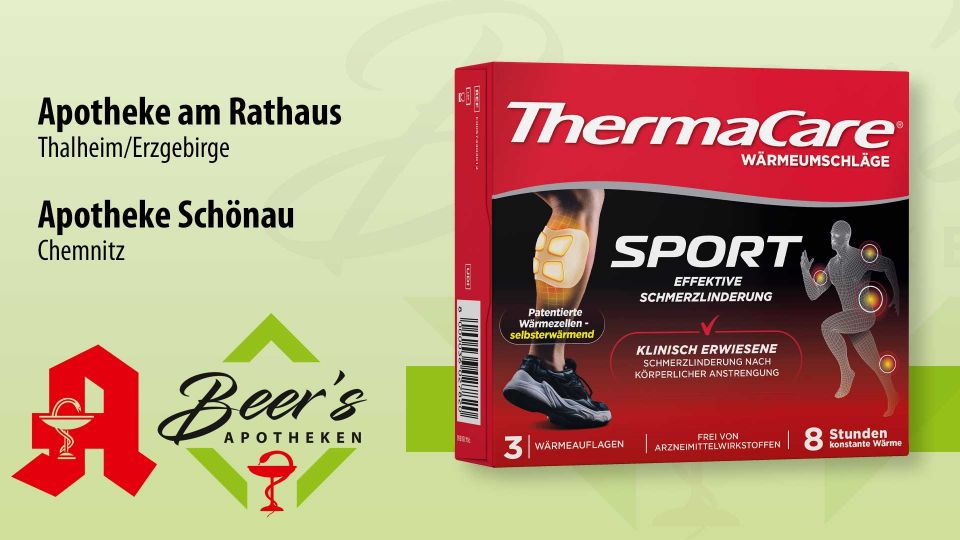 ThermaCare® Sport, 3 Wärmeauflagen