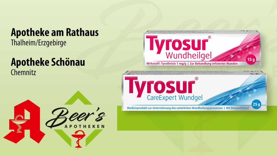 Tyrosur® Wundheilgel & CareExpert, Tube mit je 5 g, 15 g & 25 g