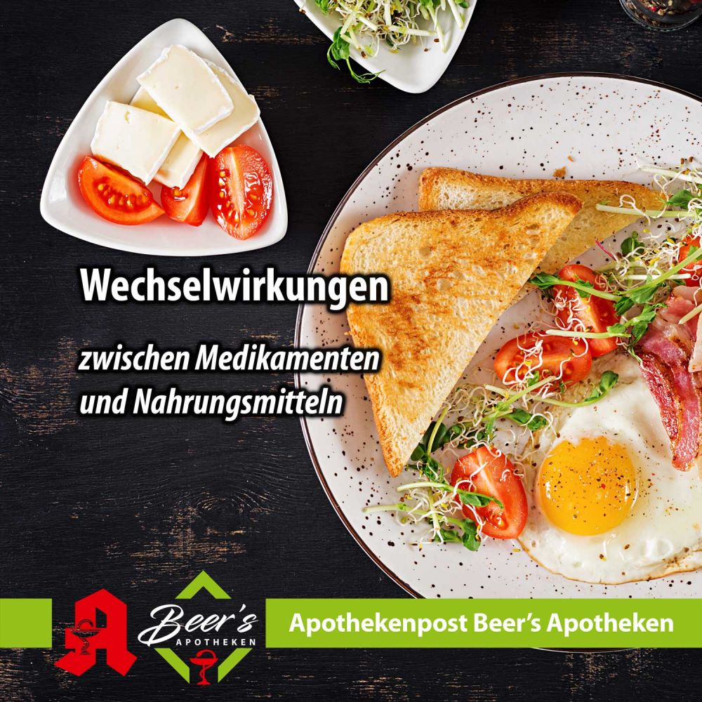 Wechselwirkung:<br>Medikamente und Nahrungsmittel