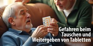 Gefahren beim Tauschen und  Weitergeben von Tabletten