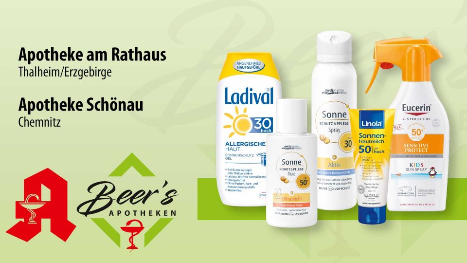 Medizinischer Sonnenschutz Produktsortiment