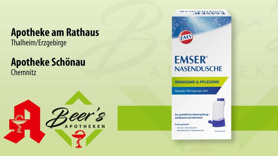 Emser® Nasendusche 1 Set, + 4 Btl. Emser® Nasenspülsalz