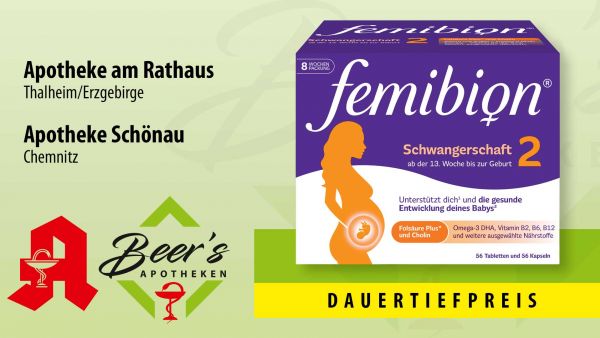 Femibion® 2 Schwangerschaft 13. Woche bis zur Geburt, 2 x 56 Kapseln & Tabletten